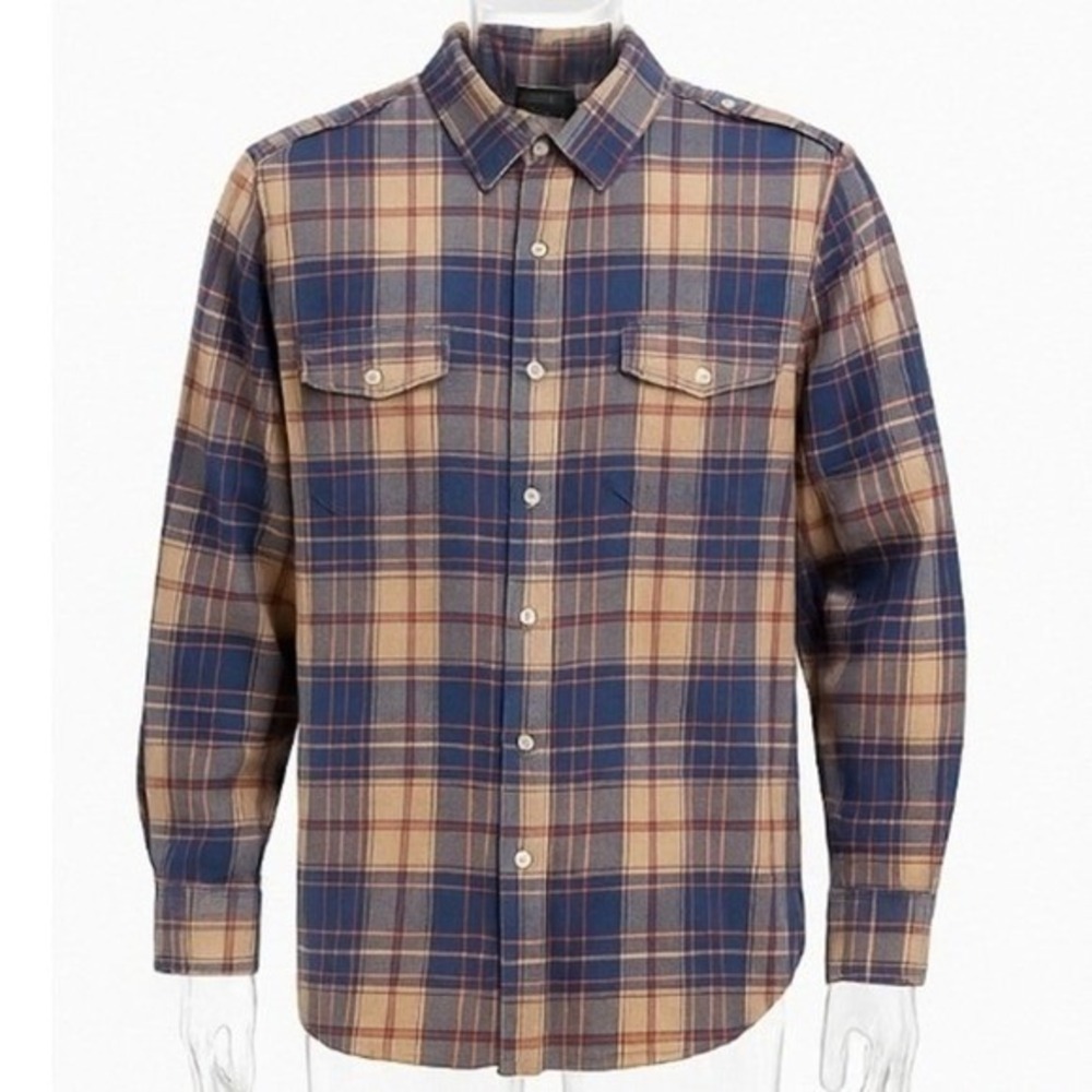 nwt Daniel Cremieux Plaid Linen Button‎ Down Shirt Men's Large